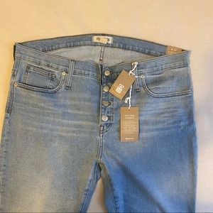Madewell 9inch High Rise Skinny Crop jeans. Size 34 petite.
